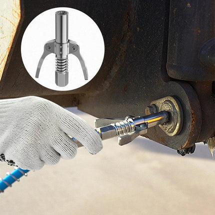Grease Tool Coupler Heavy-Duty Quick Lock Double Handle Leak-Free Grease Gun HG - Aimall