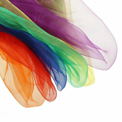 12pcs Gradient Juggling Silk Dance Magic Tricks Dancing Props Scarves Chiffon AU - Aimall