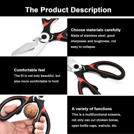 Kitchen Scissors Shears Heavy Duty Multi-Purpose Stainless Steel Chicken Bone - Aimall