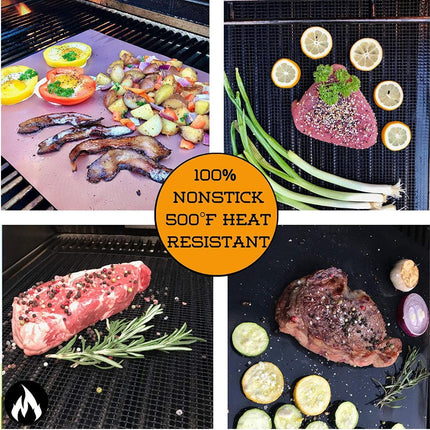 Reusable BBQ Grill Mat Bake Sheet Resistant Teflon Meat Barbecue Non-Stick Party - Aimall