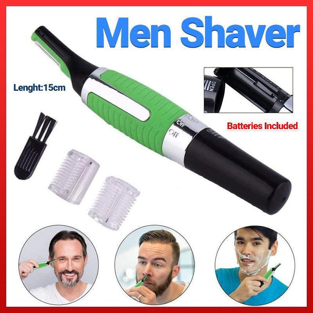 Hair Trimmer Groomer Nose Ear Eyebrows Neck hair Razor with light micro touch AU - Aimall
