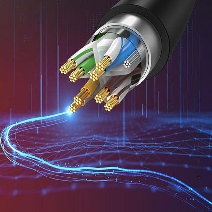 JASOZ Network Lan CAT7 RJ45 Cord Ethernet Flat Shielded Cable Patch Lead 1-10M - Aimall