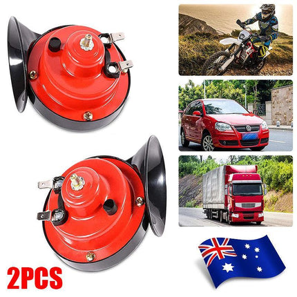 2Pcs Super Horn 12V 60DB Super Loud Horn Snail Motorcycle Car Truck Boat Train - Aimall