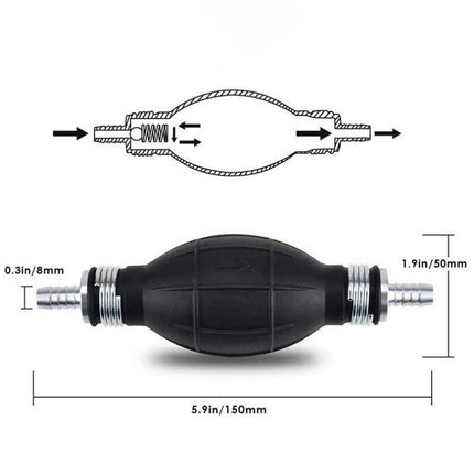 A Manual Water Oil Liquid Syphon Petrol Fuel Transfer Pump Hand Siphon Pipe Hose - Aimall