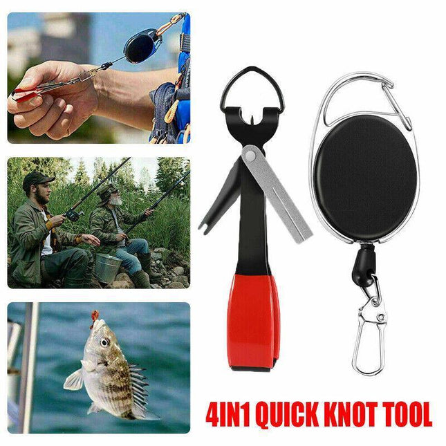 NEW Fly Fishing Quick Knot Tying Tool Fast Hook Nail Knotter Line Cutter Clipper - Aimall