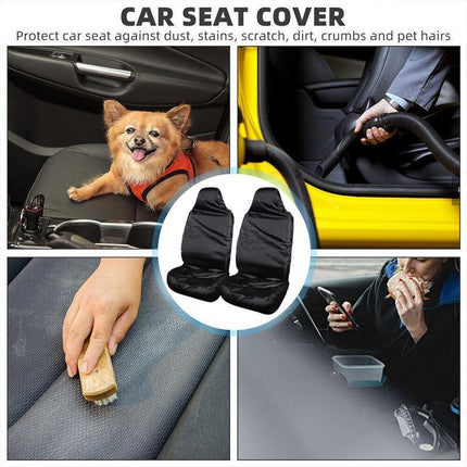 PAIR THROW OVER STYLE CAR FRONT SEAT COVERS SEAT PROTECTOR WATERPROOF UNIVERSAL - Aimall