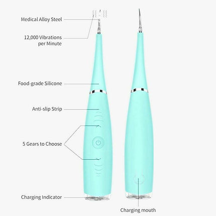 Tooth Stains Tool Dental Scaler Tartar Calculus Plaque Remover Electric Sonic AU - Aimall