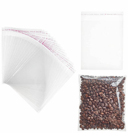 100-1000pcs Self Adhesive Seal Clear bag OPP Cellophane Plastic Cello Air Hole - Aimall