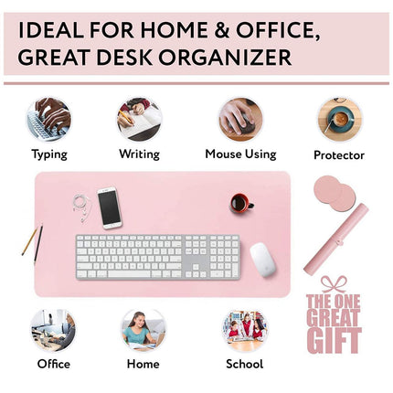 120*60CM Leather Gaming Keyboard Mouse Pad Waterproof Office Desk Mat computer - Aimall
