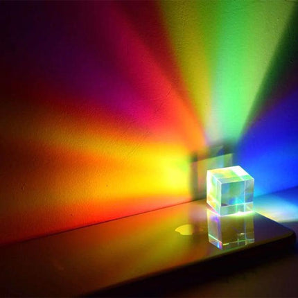 CMY Optical Glass Defective Cube Prism Cross Dichroic RGB Dispersion Six-Sided U - Aimall