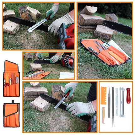 10PCS Chainsaw File Filing Kit Files Tool Chain Sharpener For Stihl AU Stock - Aimall