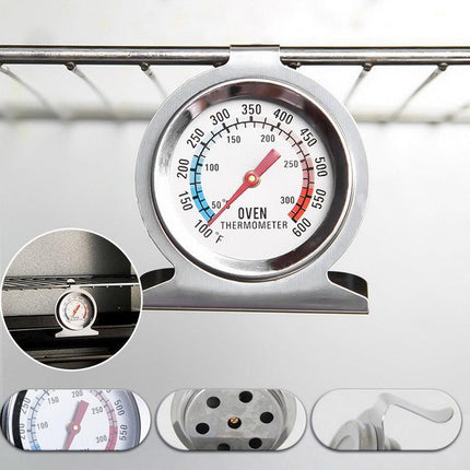 Stainless Steel Oven Thermometer Large Dial Kitchen Food Temperature AU Stock - Aimall