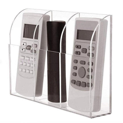 TV Remote Control Holder Wall Mount Clear Acrylic Organizer Stand Box Storage - Aimall