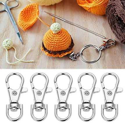 102 Swivel Lobster Clasp Clips Hook Alloy Key Ring Split Keychain Durable Diy AU - Aimall