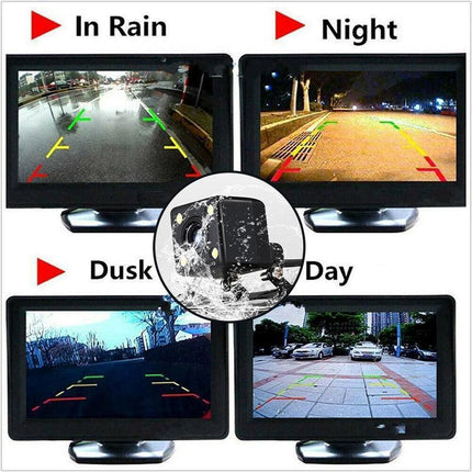 170° Reverse Camera LED HD Car Waterproof Rear View Parking Camera Night Vision - Aimall