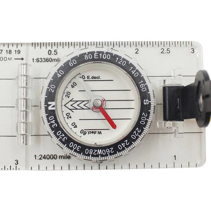 Baseplate Pocket Compass Military Orienteering Hiking Camping Maps Lensatic Army - Aimall