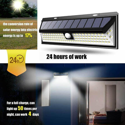 118 LED Solar Motion Sensor Light Security Outdoor Lamp Floodlight Garden IP65 - Aimall