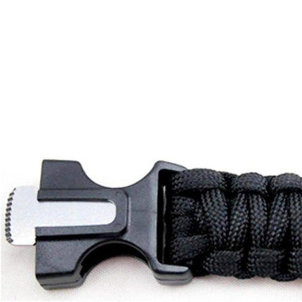 Outdoor Emergency 5 In 1 Survival Paracord Bracelet Flint Starter Whistle Compas Aimall