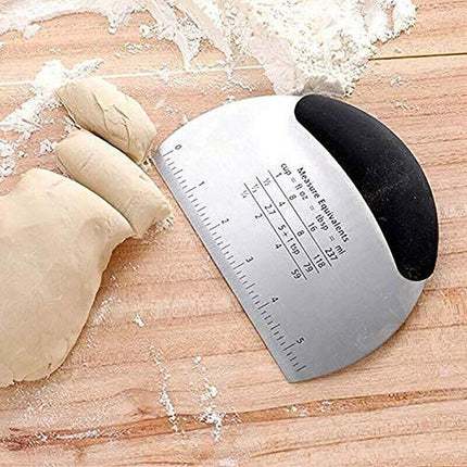 Dough Scraper Stainless Steel Bake Cake Slicer Pastry Cutter Multipurpose Bench - Aimall