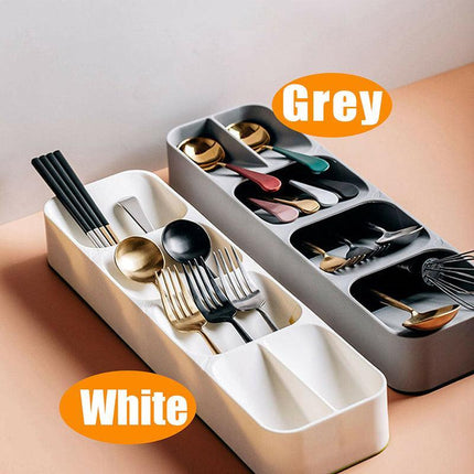 Cutlery Organiser Spoon Tray Insert Utensil Divider Organizer Kitchen Drawer AU - Aimall