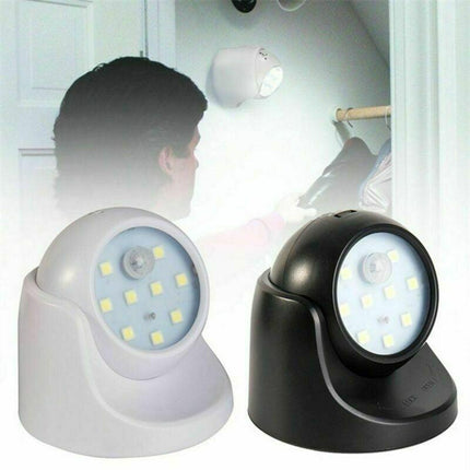 360° Battery Operated Indoor Outdoor Garden Motion Sensor Security LED Light New - Aimall