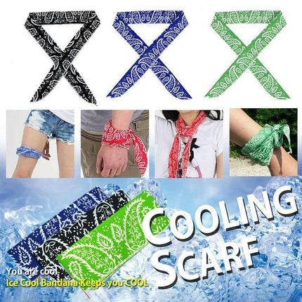 Bandana Headband Cooler Scarf Neck Ice Scarf Wrap Deluxe Outdoor Sport Cooling - Aimall