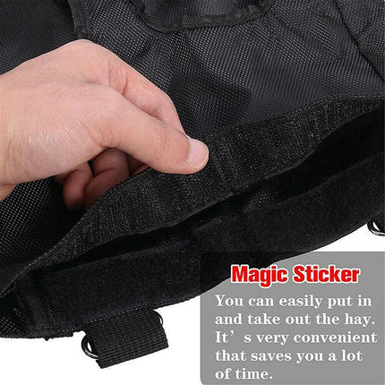 Rabbit Hay Feeder Bag Pet Rat Food Hanging Storage Slow Eating Feeding Pouch S/L - Aimall