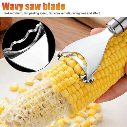 One-Step Corn Peeler Thresher Tools Kitchen Cob Kerneler Cutter Stripper Remov~ - Aimall
