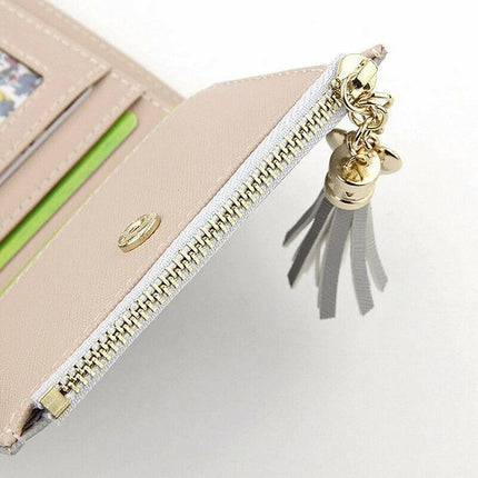 Women Wallet Short Small Coin Purse Ladies Folding Card Card Holder Leather AU - Aimall