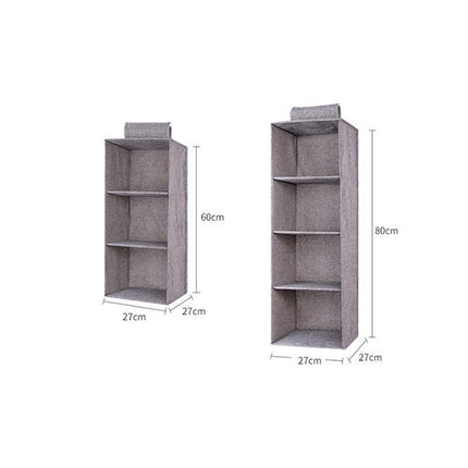 3/4/5 Layer Hanging Organiser Clothes Storage Wardrobe Garment Shelves Shoe Tidy - Aimall