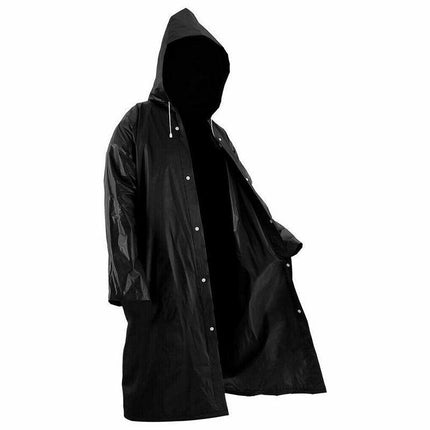 Waterproof Raincoat Jacket Mens Womens Long Hooded Rainwear EVA Rain Coat AU - Aimall
