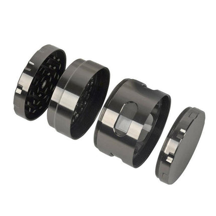 Zinc Alloy 4-layer Aluminum Herbal tobacco Herb Grinder Smoke Grinders Gun Black - Aimall