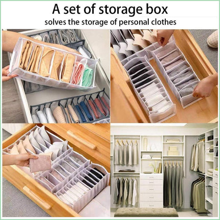 Foldable Drawer Organizer Divider Bra Sock Underwear Storage Closet Wardrobe AU - Aimall