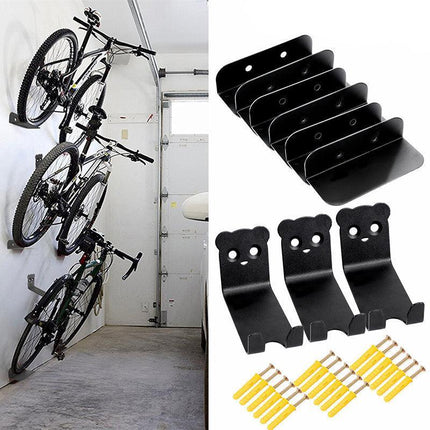 Bike Rack Pedal Hook Wall Mount Hanger Wheel Holder Display Storage Brackets MTB - Aimall