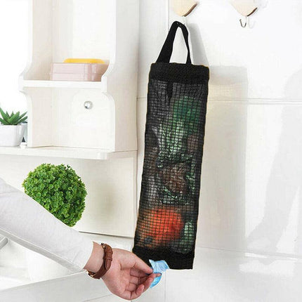 Hanging Holder Tash Mesh Storage Organizer Garbage Bags Plastic Bag Dispenser AU - Aimall