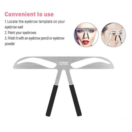 Brow Stencil Shaper Tattoo Eyebrow Kit Ruler 3D Balance Template Makeup Tool AU - Aimall