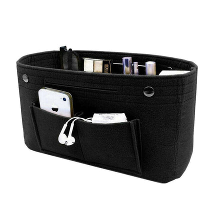 Travel Organiser Handbag Felt Bag Tote Insert Liner Purse Pouch Women 25*16*9cm - Aimall