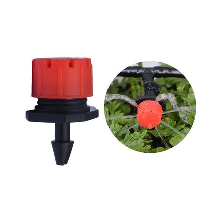 100x Adjustable Irrigation Micro Flow Dripper Drip Head Garden Hose Sprinklers - Aimall
