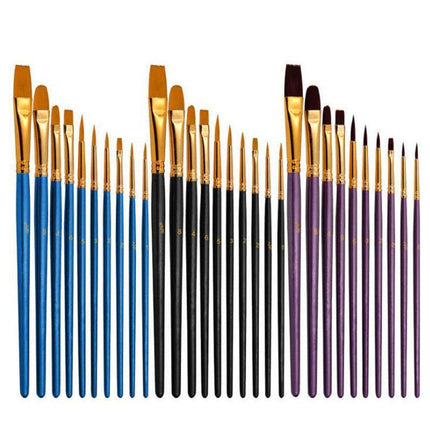 10pcs Artist Paint Brushes Set Painting Tool for Acrylic Oil Watercolour Kit AU - Aimall