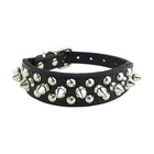Dog Collar Leather Studded Black Brown Small Medium Large Breeds Pet Melbourne - Aimall