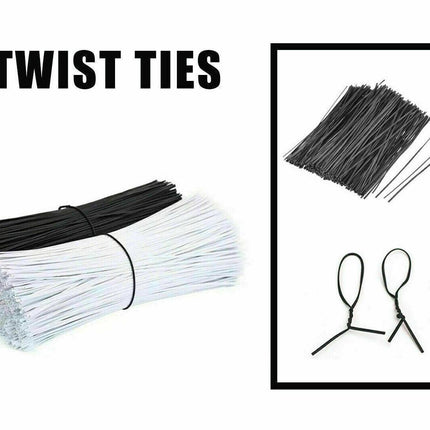 Metallic Twist Ties Plastic Cable Cord Ties Reusable Packaging Wire Candy AU - Aimall