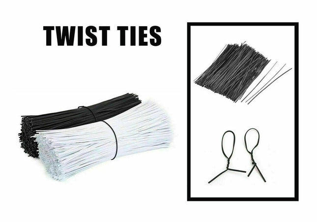 Metallic Twist Ties Plastic Cable Cord Ties Reusable Packaging Wire Candy AU - Aimall
