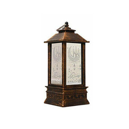 Ramadan Lantern Lamp Eid Mubarak LED Light Muslim Ornament Party Hanging Decor - Aimall