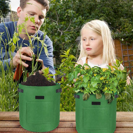 Potato Grow Planter Container Bag Pouch Root Plant Growing Pot Side Window GN AU - Aimall
