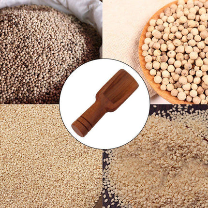 1/2/4/10 PCS Wooden Small Little Mini Scoop Salt Sugar Coffee Spoon Kitchen Tool - Aimall