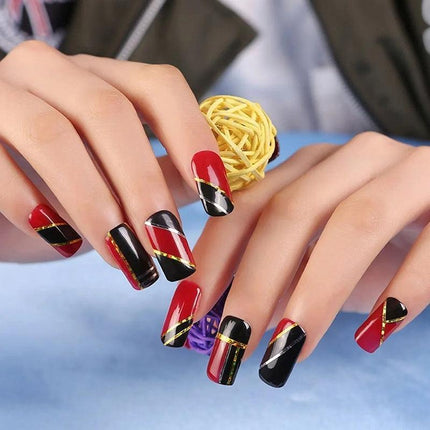 32PCS Nail Striping Tape Metallic Laser Line Sticker Rolls Manicure DIY Mixed AU - Aimall
