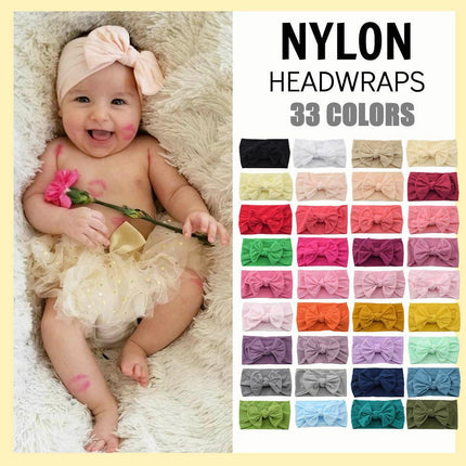Baby Bow Headband Girl Infant Toddler Newborn Soft Knot Turban Hair Head Wrap AU - Aimall