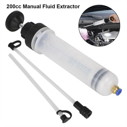 200CC Fluid Extractor Pump Manual Waste Oil Suction Vacuum Fuel Transfer Filling - Aimall