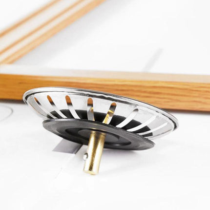 2PCS Sink Strainer Stainless Steel Kitchen Waste Plug Filter Drain Stopper AU - Aimall