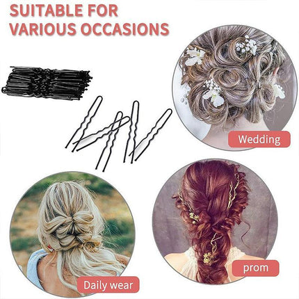 100Pcs 5cm U Shape Hair Pins Bobby Clip Style Bun Tool Womens Girls Accessory - Aimall